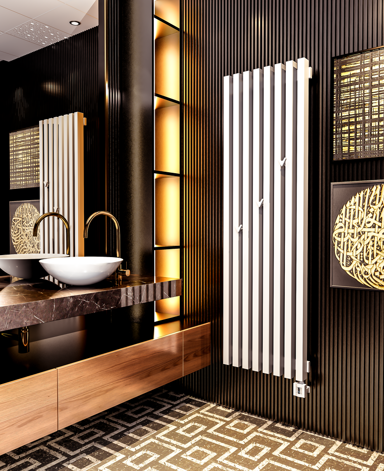 Фото №3  Радиатор Warmmet Luxe 60VE длина 750 мм секций 8 цвет белый  тип подключения: нижнее левое