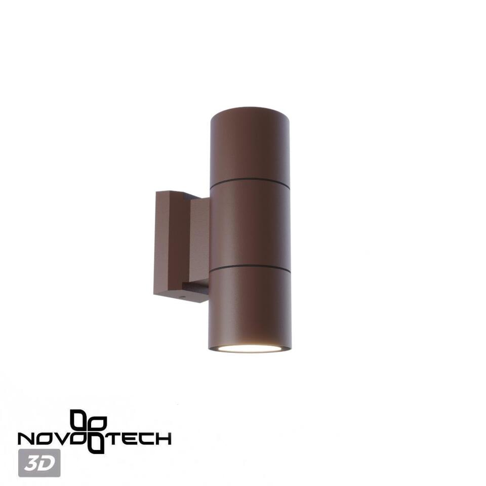 Фото №5  NOVOTECH 370989 STREET NT25 000 коричневый Светильник ландшафтный IP65 GU10 2*50W 100-240V LANDSCAPE