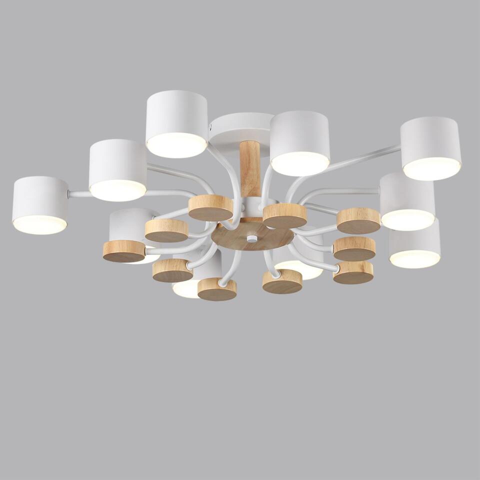 Фото №9  LUMION 8196/10C COMFI LN26 336 белый, металл/дерево/пластик Потолочный светильник LED GX53 10*9W 220V RONDO