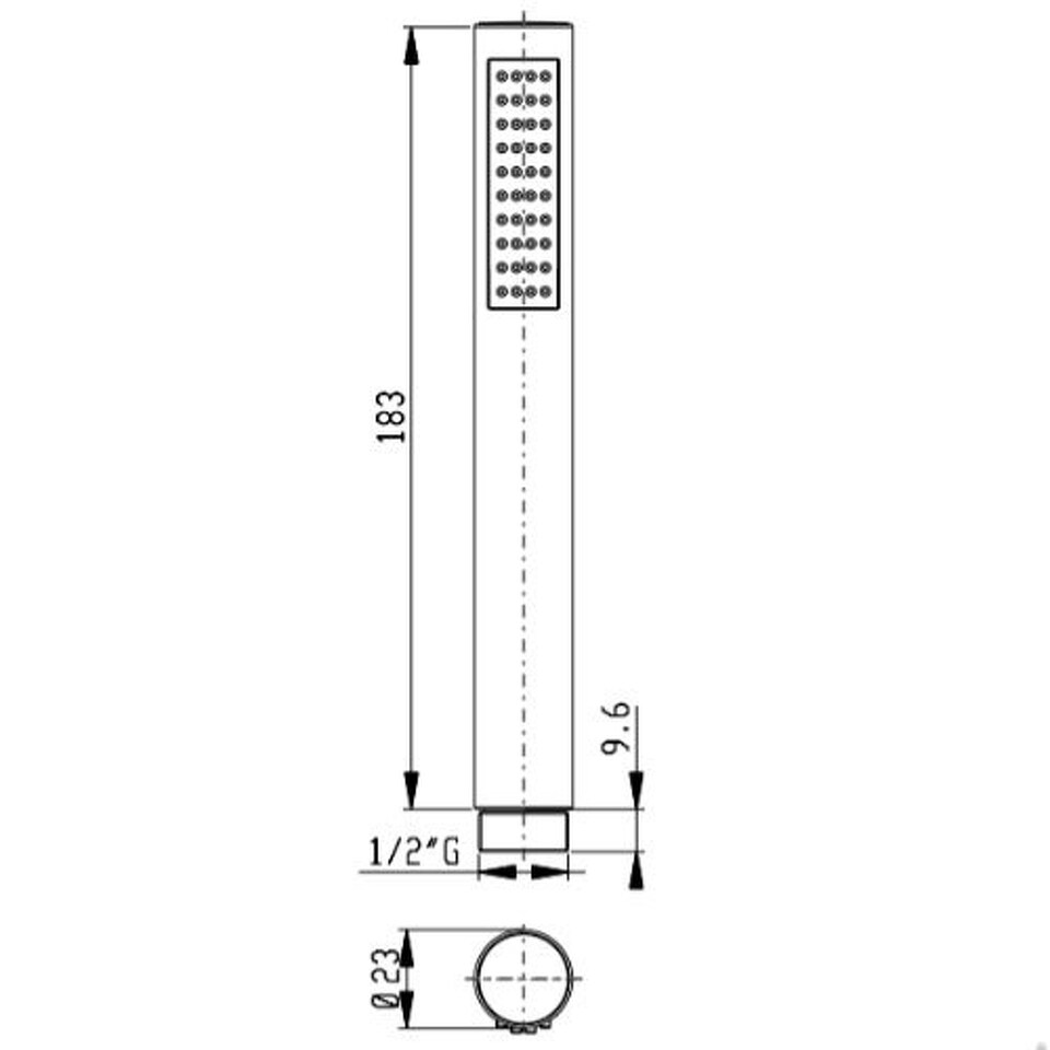 Фото №2  DC009AXX AQUAelite душевая лейка из ABS пластика Матовый белый, HRP 43/04Q