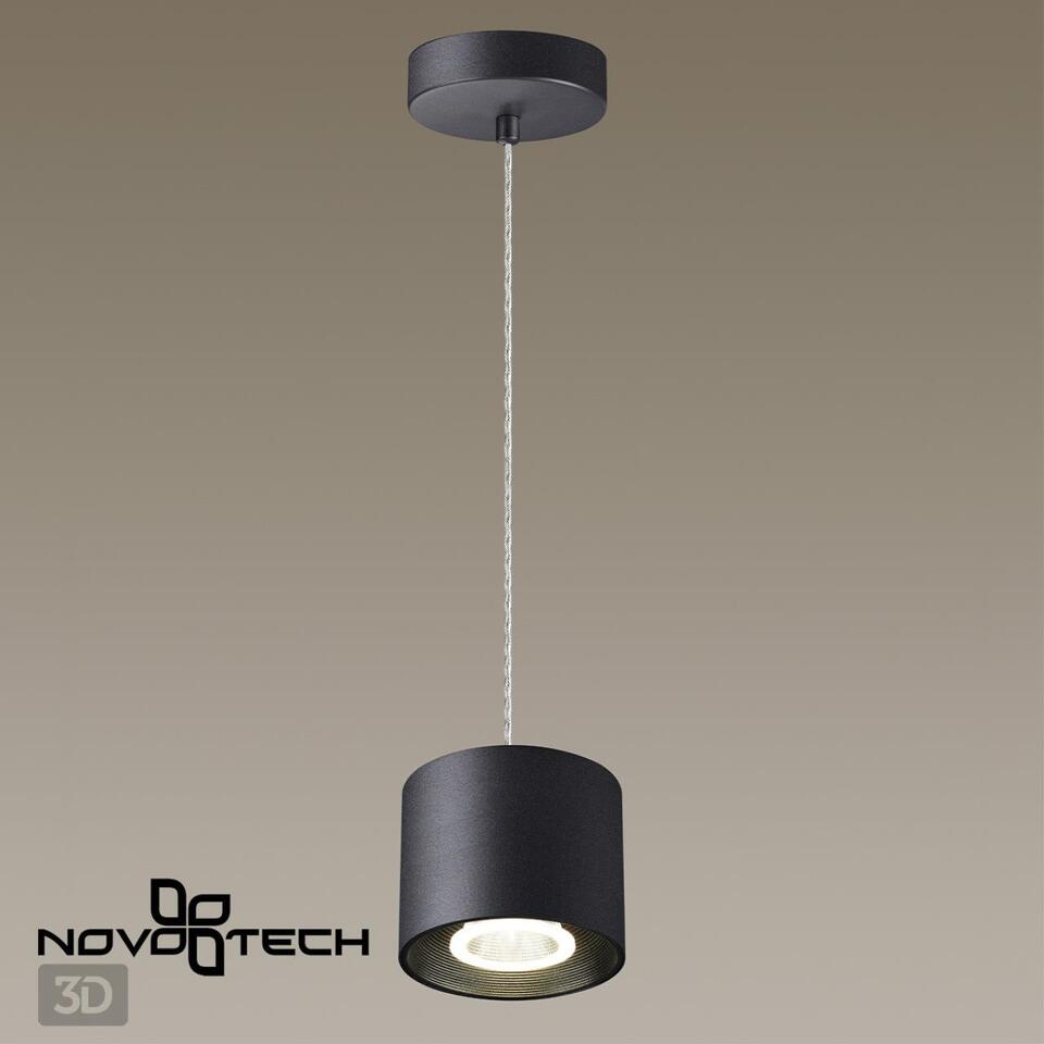 Фото №6  Подвесной светильник NOVOTECH 358794 OVER NT21 356 черный Светильник накладной светодиодный, длина провода 2м IP20 LED 15W 4000K 1600Лм 110-265V BIND