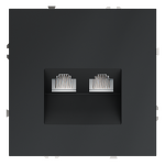 Превью фото №7  Розетка Розетка компьютерная встраиваемая VOLTUM S70 двойная RJ45+RJ45 кат.6, (графит)