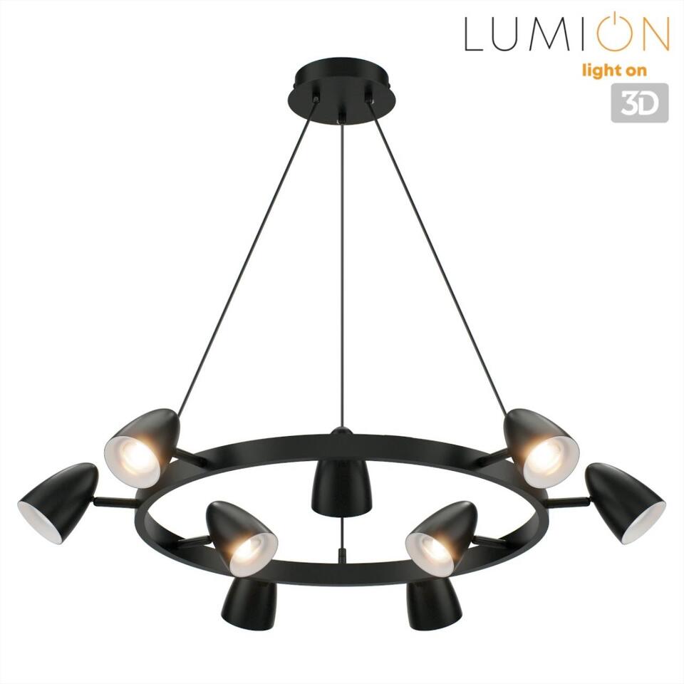 Фото №9  Подвесной светильник LUMION 8237/9 COMFI LN26 256 черный, металл Светильник подвесной GU10 LED 9*7W 220V ILMINA