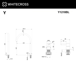 Превью фото №2  Смеситель для умывальника с выносным управлением WHITECROSS Y Y1218BL (черный мат)