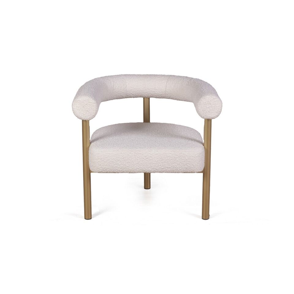Фото №7  Кресло Top concept Кресло Бигги, букле Turin ivory / опоры золото