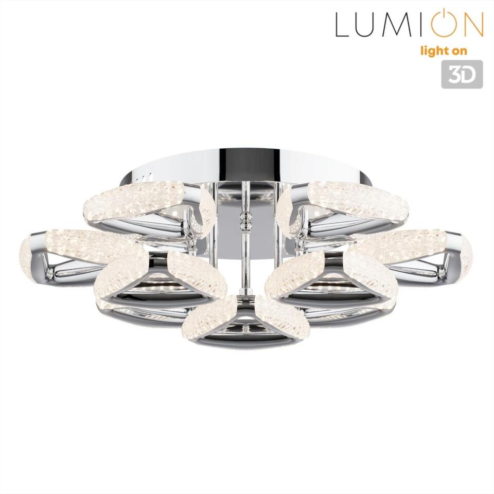 Фото №10  Люстра LUMION 8239/9CL LEDIO LN25 000 хром, металл/пластик Люстра потолочная с ПДУ LED 120W 3000-6000K 220V RUANA