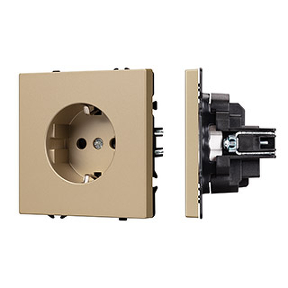 Фото №1  Розетка Arlight Механизм электрической розетки SCT-NOBE-MEU1-SFPL-GD (230V, 16A) ( Золотой песок)