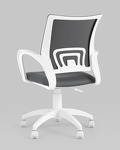 Превью фото №7  Кресло Кресло офисное Topchairs ST-BASIC-W серая ткань крестовина белый пластик