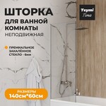 Превью фото №1  Teymi Шторка на ванну Timo 60х140, прозрачное стекло,профиль- хром T00270