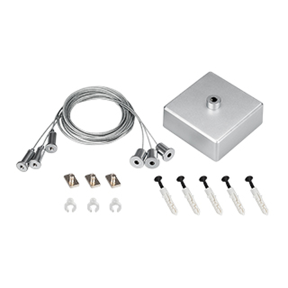 Фото №1  Arlight Подвес ARL-3x2m Set (Silver box, Pad 9x2mm) ( Металл)