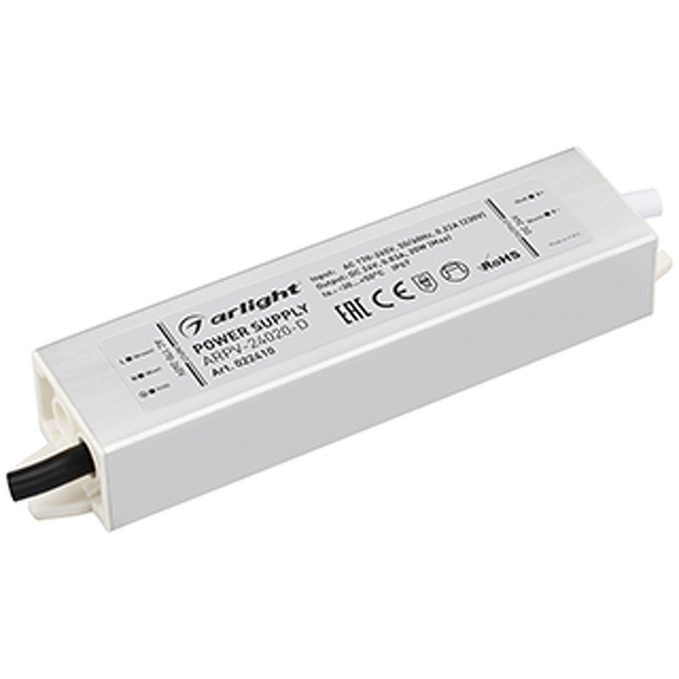 Фото №1  Arlight Блок питания ARPV-24020-D (24V, 0.8A, 20W) ( IP67 Металл, 3 года)