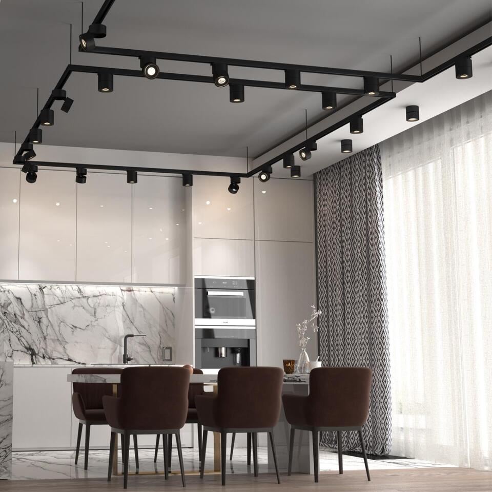 Фото №5  NOVOTECH 358779 PORT NT21 270 черный Трехфазный трековый светодиодный светильник IP20 LED 15W 4000K 1300Лм 100-265V GRODA