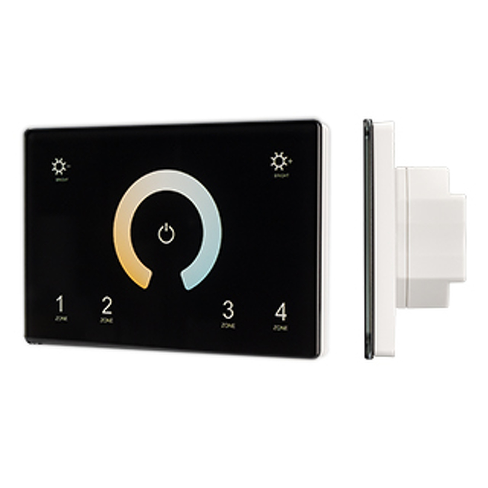 Фото №1  Arlight Панель Sens SMART-P81-MIX Black (230V, 4 зоны, 2.4G) ( IP20 Пластик, 5 лет)
