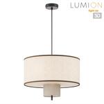 Превью фото №1  Подвесной светильник LUMION 8282/4 MODERNI LN26 186 черный/бежевый/коричневый, металл/текстиль/стекло Светильник подвесной Е14 4*40W 220V SORENTO