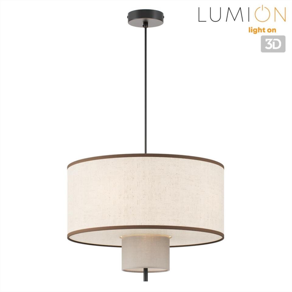 Фото №9  Подвесной светильник LUMION 8282/4 MODERNI LN26 186 черный/бежевый/коричневый, металл/текстиль/стекло Светильник подвесной Е14 4*40W 220V SORENTO