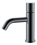 Превью фото №1  Boheme Смеситель STICK для умыв. низ. Shine Gun Metal низкий с ручкой DIAMOND