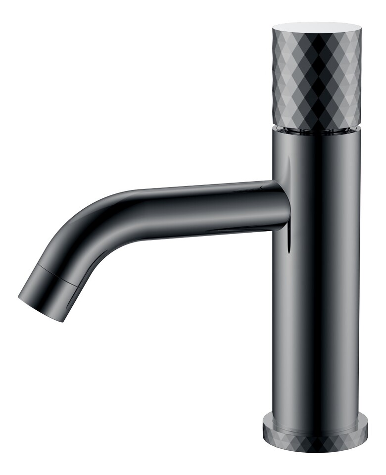 Фото №2  Boheme Смеситель STICK для умыв. низ. Shine Gun Metal низкий с ручкой DIAMOND