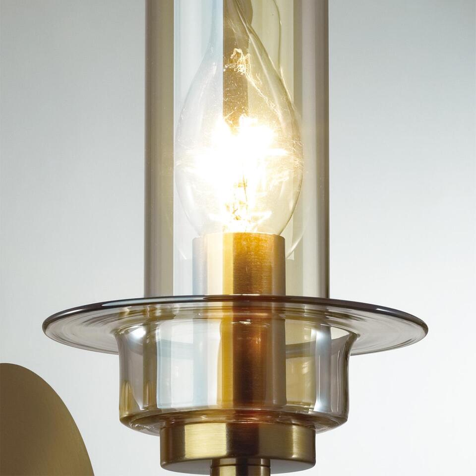 Фото №7  LUMION 6554/1W CLASSI LN26 097 бронза/коньячный/металл/стекло Бра E14 1*40W 220V MADONNA