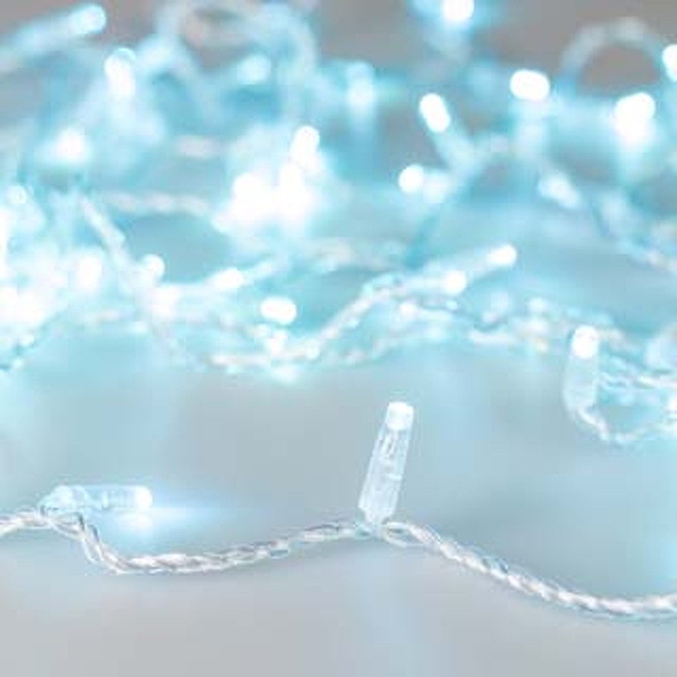 Фото №1  Ardecoled Светодиодная гирлянда ARD-STRING-CLASSIC-1000-CLEAR-100LED-PULSE Azure (230V, 7W) ( IP65)