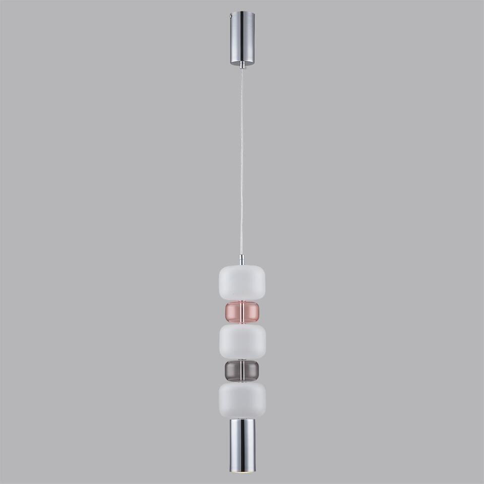 Фото №4  Подвесной светильник LUMION 6505/1A SUSPENTIONI LN26 385 хром, розовый, белый Подвес GU10 50W 220V VERONA