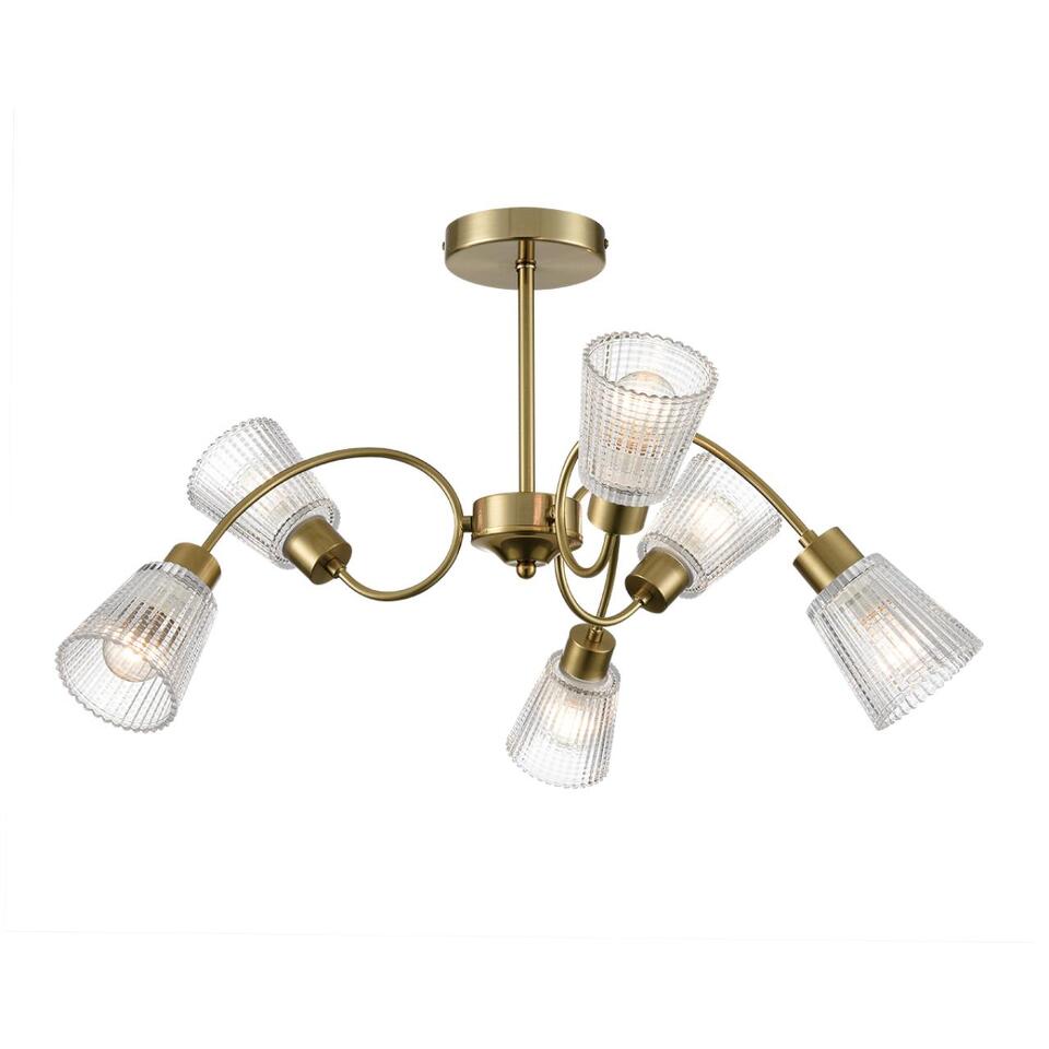 Фото №9  LUMION 8154/6C COMFI LN26 108 медный/прозрачный, металл/стекло Потолочный светильник Е14 6*40W 220V IMANA
