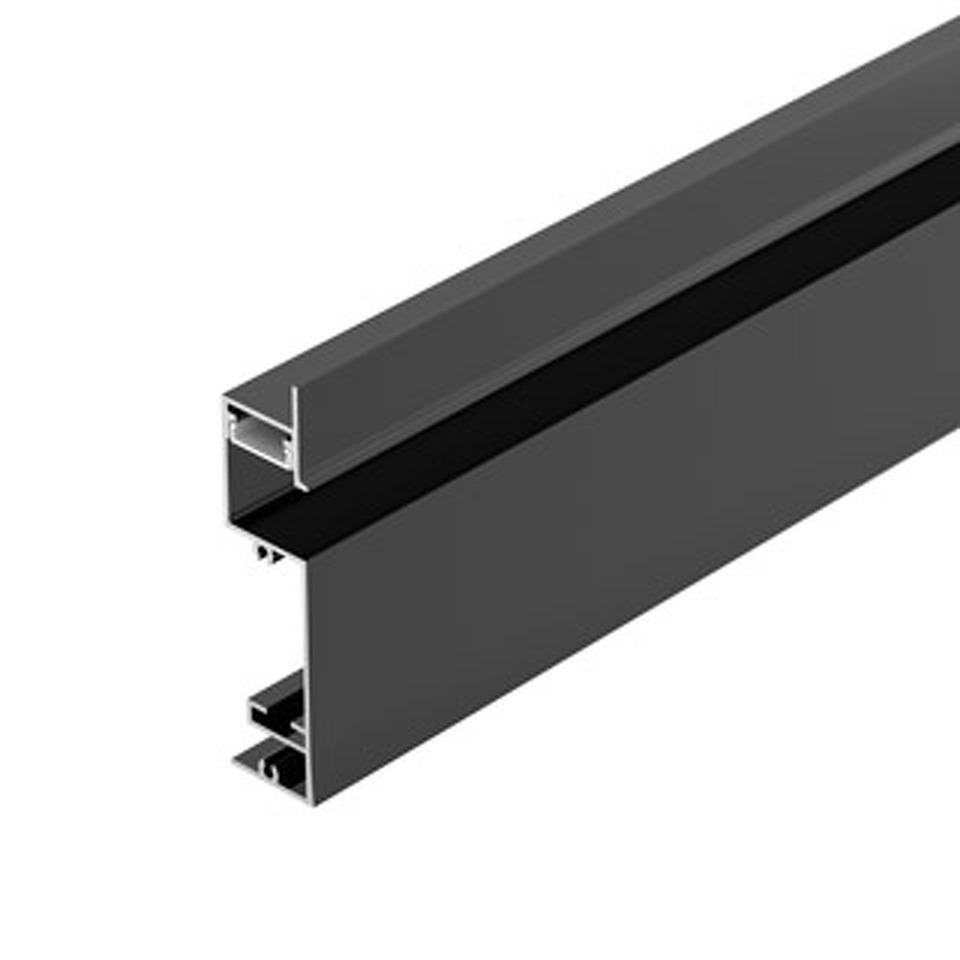 Фото №1  Arlight Профиль PLINTUS-H73-F-2000 BLACK ( Алюминий)