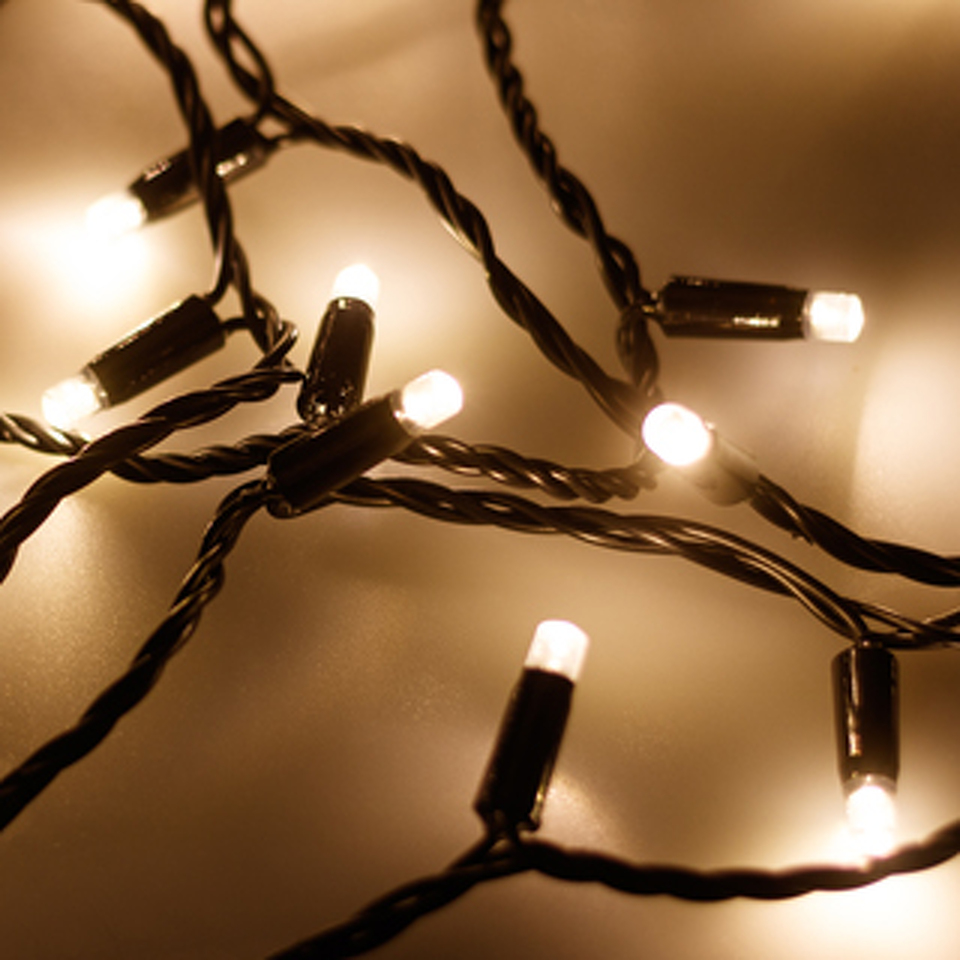 Фото №1  Ardecoled Светодиодная гирлянда ARD-STRING-PRO-10000-BLACK-100LED-FLASH WARM (230V, 7W) ( IP65)