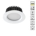 Превью фото №1  NOVOTECH 357600 SPOT NT18 492 белый Встраиваемый светильник IP44 LED 3000K 10W 100-265V DRUM