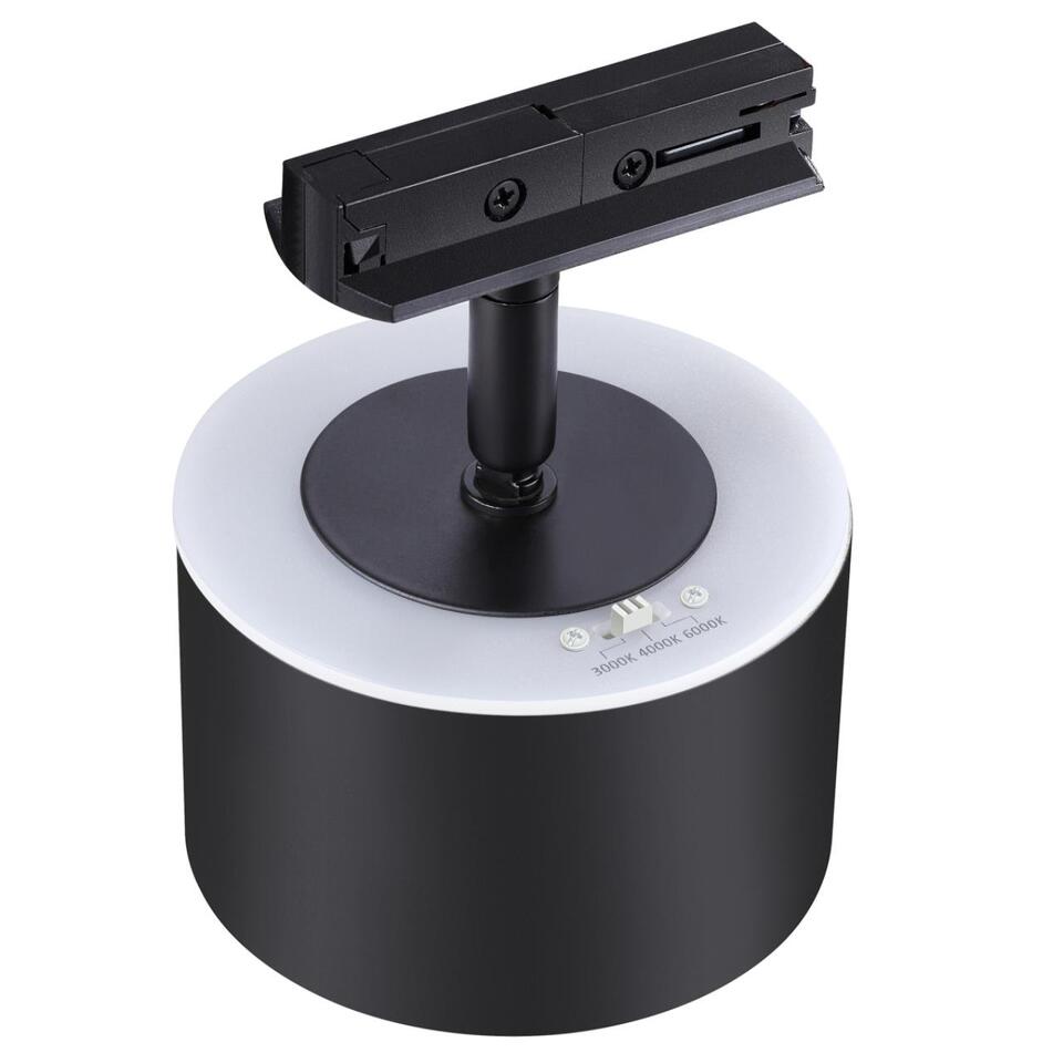 Фото №9  NOVOTECH 358974 PORT NT22 222 черный Светильник трековый однофазный трехжильный с переключ. цв. температуры IP20 LED 3000К\4000К\6000К 12W вниз + 3W вверх 110-