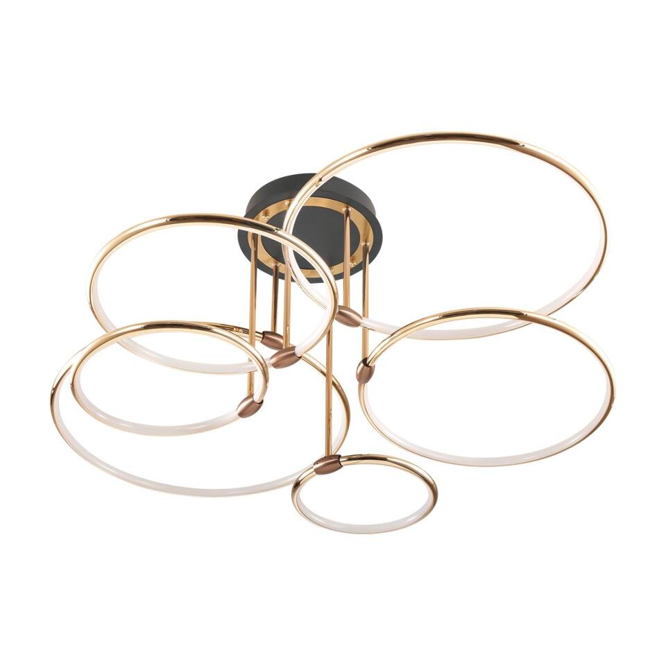 Фото №5  Люстра LUMION 5283/99CL LEDIO LN26 270 золотой, коричневый Люстра потолочная LED 156W 3000-6000K с пультом ДУ 220V URSULA