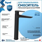 Превью фото №2  Teymi Смеситель для раковины Kati высокий, черный матовый T10218
