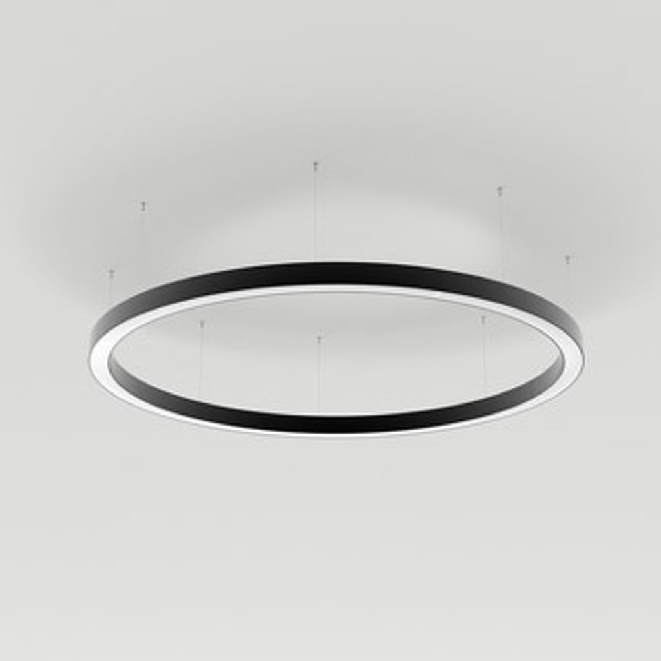 Фото №1  Подвесной светильник Arlight Светильник SP-LINE-HANG-ARC-O3535-D800-65W Day4000 (BLACK, 230V) ( Металл)