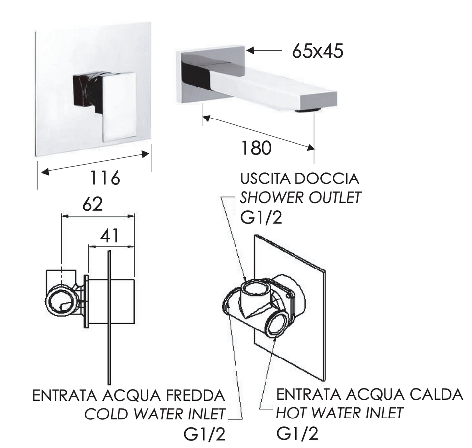 Фото №2  Смеситель для раковины Remer Q-Design QD15C