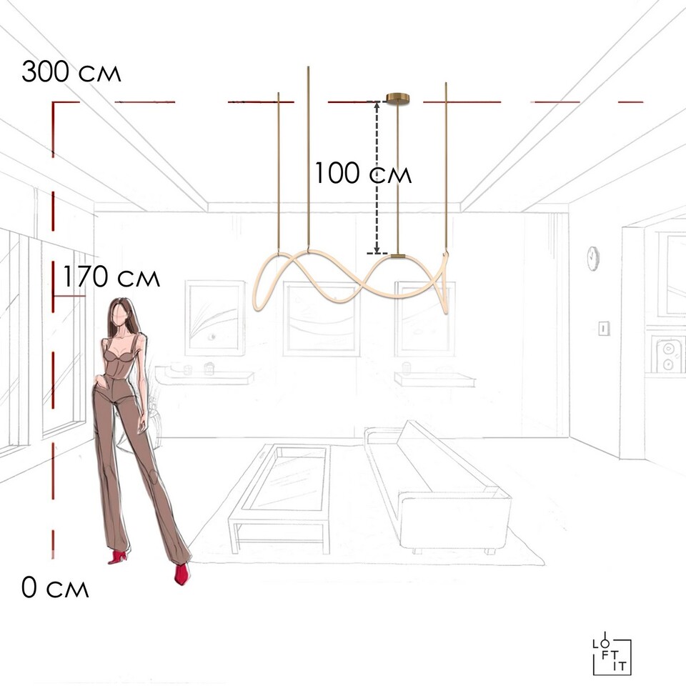 Фото №8  Подвесной светильник 10388P/C Brass Подвесной светильник LOFT IT Thread