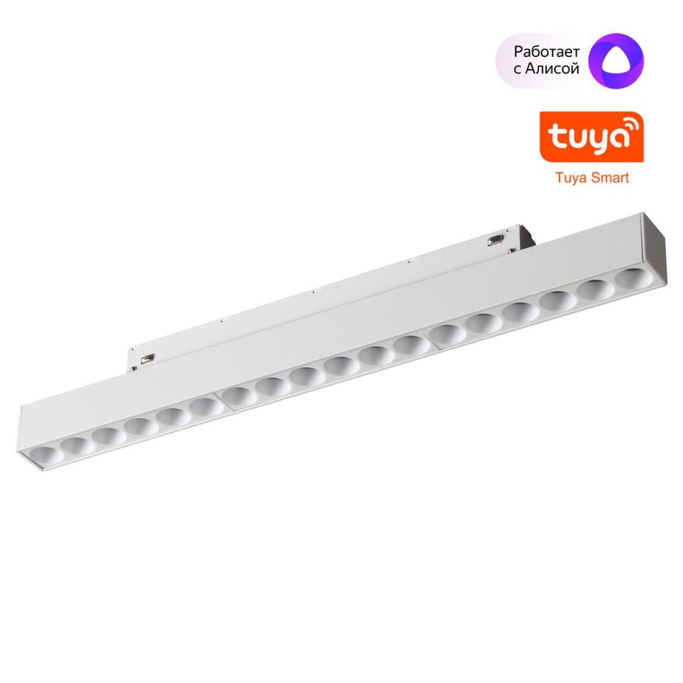 Фото №6  NOVOTECH 359634 SHINO NT25 000 белый Трековый низковольт. св-к диммир. со сменой цв.температуры, пульт ДУ/Tuya Smart Life IP20 LED 18W 48V 3000-6000K FLUM