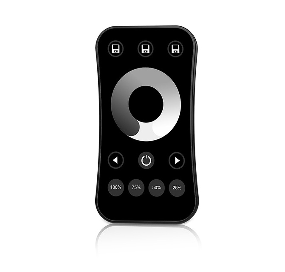 Фото №1  IARL INTELLIGENT ARLIGHT Пульт SMART-801-52-1G-3SC-DIM Black (3V, 2.4G) ( IP20 Пластик, 5 лет)