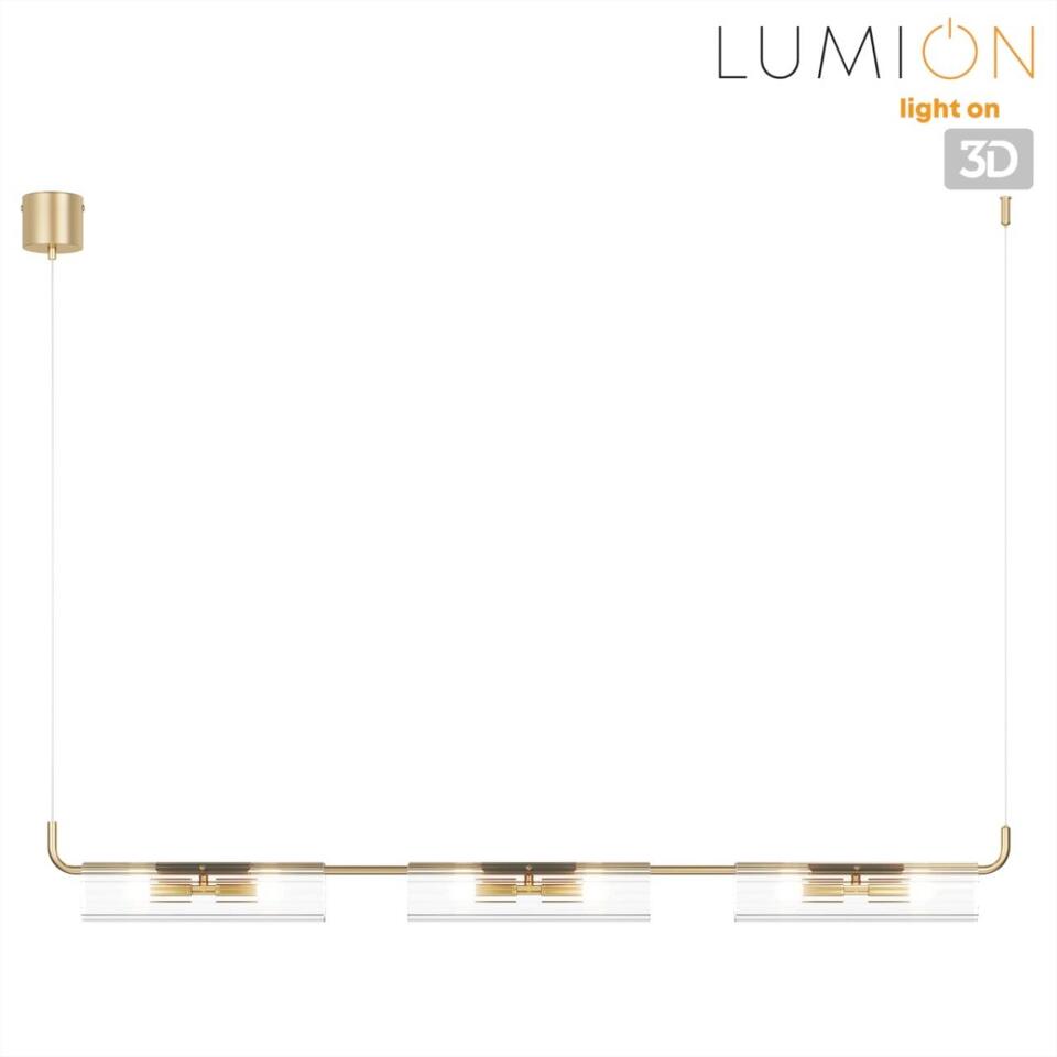 Фото №6  Подвесной светильник LUMION 6560/6 SUSPENTIONI LN26 282 золотой/прозрачный/металл/стекло Подвес G9 6*20W 220V TORONTO