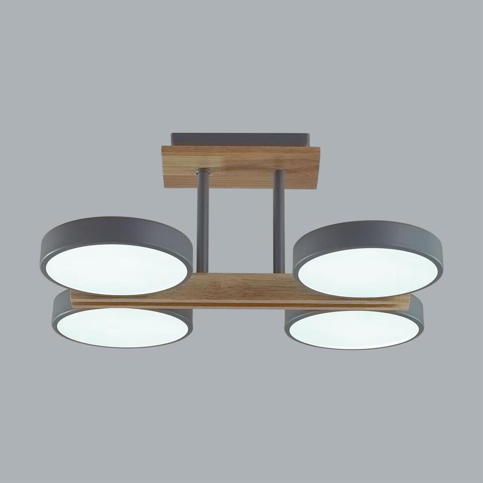 Фото №9  LUMION 8031/72CL LEDIO LN26 345 серый, дерево/металл/акрил Потолочный светильник LED 72W 3000/4000/6000К 220V PLATO