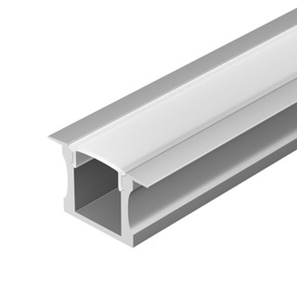 Фото №1  Arlight Профиль с экраном ALU-SLIM-H15-F-2000 ANOD+FROST ( Алюминий)