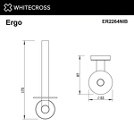 Превью фото №2  Держатель запасного рулона туалетной бумаги WHITECROSS Ergo ER2264NIB (брашированный никель)