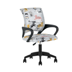 Превью фото №1  Кресло офисное TopChairs Simple SN Junior принт Blue Cats пластик черный