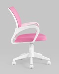 Превью фото №3  Кресло Кресло офисное TopChairs ST-BASIC-W розовый крестовина пластик белый