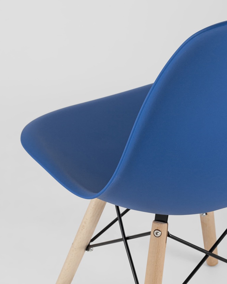 Фото №10  Стул Eames Style DSW синий x4 (разборный каркас)