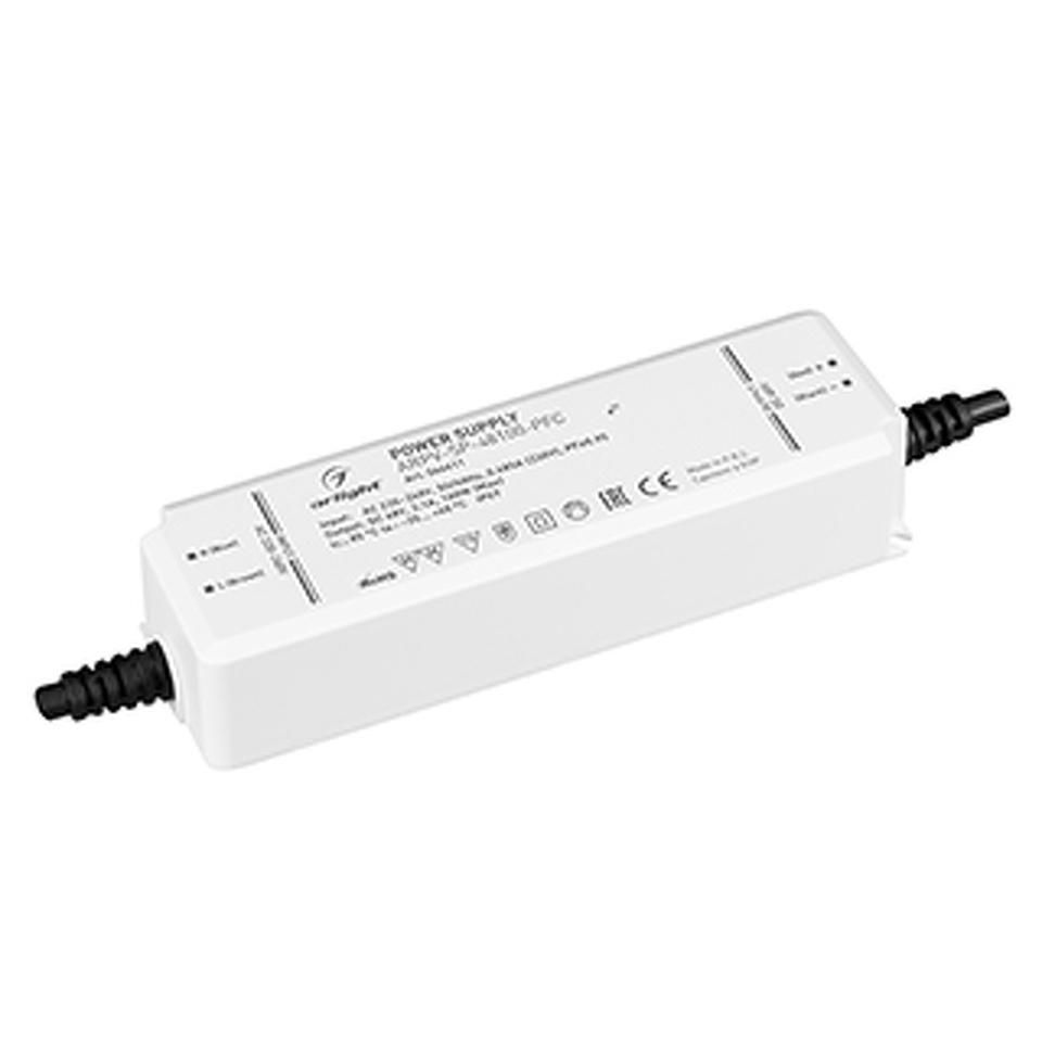 Фото №1  Arlight Блок питания ARPV-SP-48100-PFC (48V, 2.1A, 100W) ( IP67 Пластик, 5 лет)