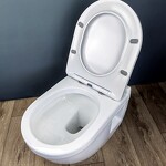 Превью фото №13  Унитаз Teymi Унитаз подвесной Vitra Pro безободковый, сиденье Дюропласт микролифт T40806