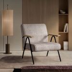 Превью фото №8  Кресло Top concept Кресло Энди с деревянными подлокотниками, шенилл Shantal beige