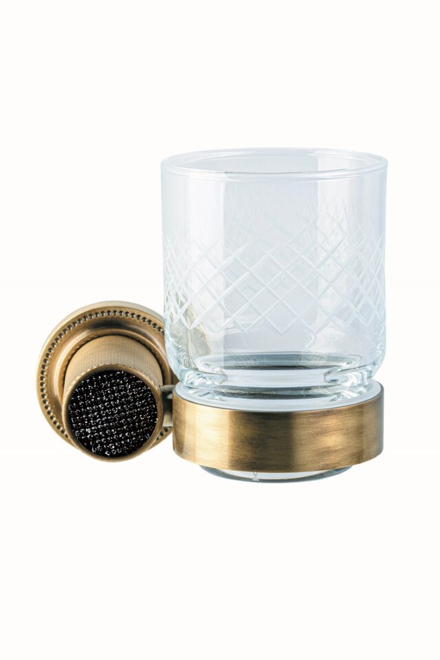 Фото №2  Boheme Настенный стакан ROYALE CRISTAL BLACK BR