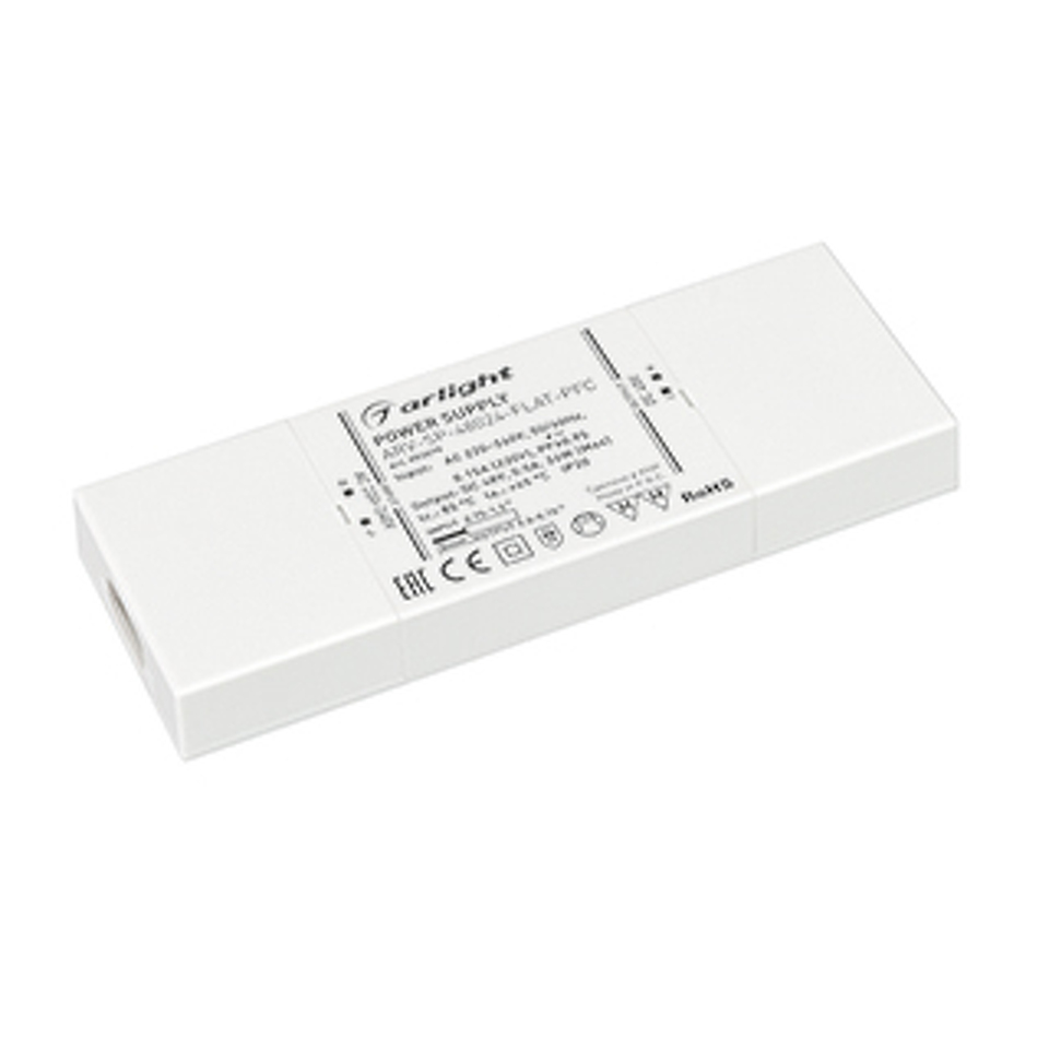Фото №1  Arlight Блок питания ARV-SP-48024-FLAT-PFC (48V, 0.5A, 24W) ( IP20 Пластик, 5 лет)