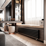 Превью фото №3  Радиатор Warmmet Luxe 60H ширина 1250 мм секций 4 цвет черный тип подключения: нижнее левое