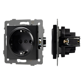 Фото Arlight Механизм электрической розетки SCT-MEU1-PL-BK-V (250V, 16A) ( -)